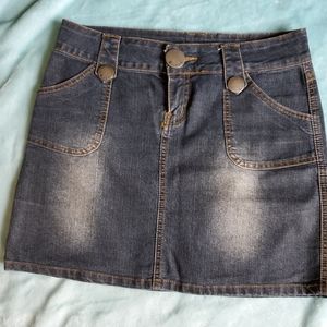 Denim Jeans Mini Skirt
